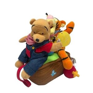Disney Winnie the Pooh and Tigger Plush on Wagon  Animated Plush Not Working